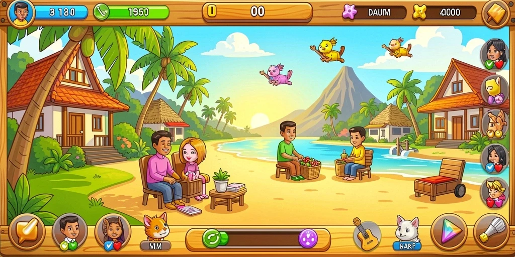 Tampilan karakter utama di dalam game.