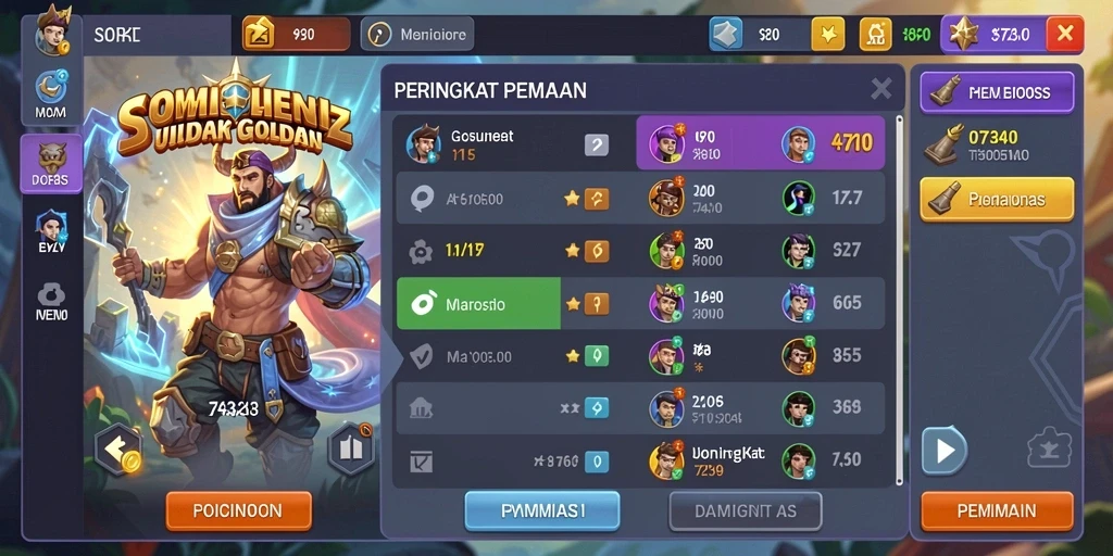 Tampilan menu utama yang menarik dan mudah digunakan.