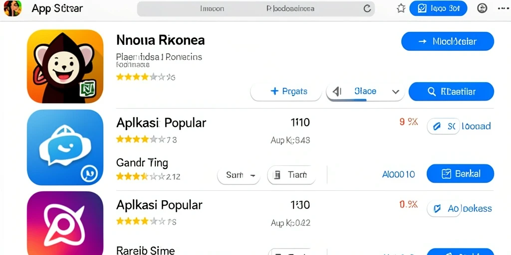 Tampilan home screen yang menarik dan intuitif.