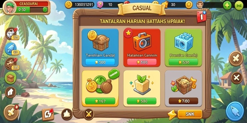 Tampilan menu utama yang menarik dan intuitif.