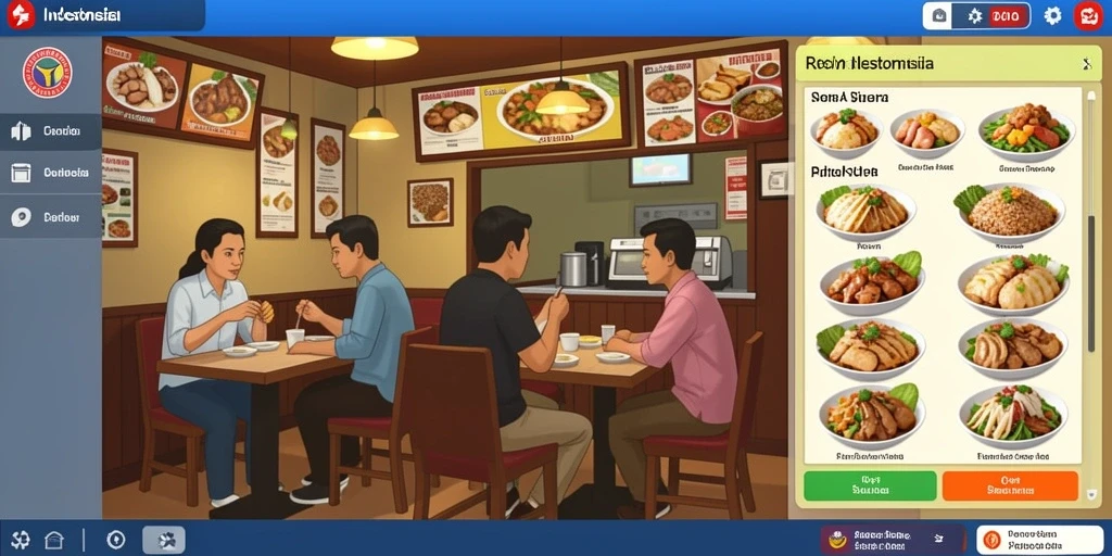 Tampilan utama dengan karakter yang beragam.
