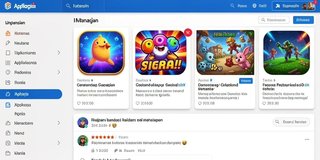 Tampilan menu utama yang menarik dan mudah dinavigasi.